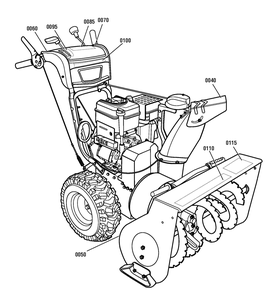 Decals Diagram and Parts List for 1695725 2009 Briggs and Stratton Snow Blower
